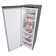 LG 324L Fritstående fryser (Shiny Steel) - Energiklasse D, Total No Frost, Express Freeze, GFT41PZGSF