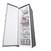 LG 324L Fritstående fryser (Shiny Steel) - Energiklasse D, Total No Frost, Express Freeze, GFT41PZGSF