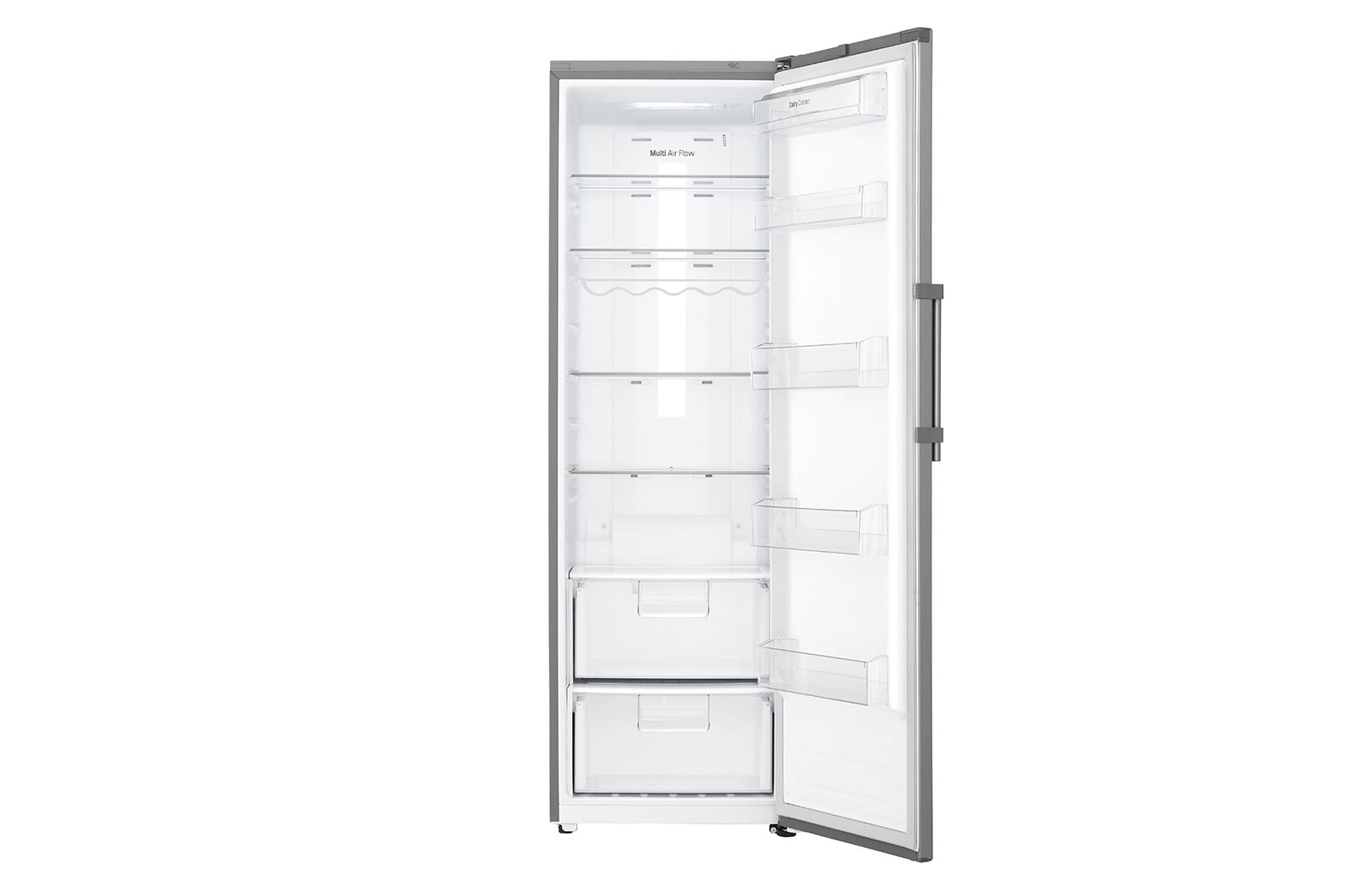 LG 375L Fritstående køleskab (Shiny Steel) - Energiklasse F, Moist Balance Crisper™ og Smart Diagnosis™ med Wi-Fi, GL5241PZJZ1
