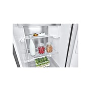 LG 386L Fritstående køleskab (Shiny Steel) - Energiklasse E, Door Cooling™, LINEARCooling™, FRESHBalancer™, Smart Diagnosis™ med Wi-Fi, GLE71PZCSZ