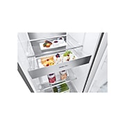 LG 386L Fritstående køleskab (Shiny Steel) - Energiklasse E, Door Cooling™, LINEARCooling™, FRESHBalancer™, Smart Diagnosis™ med Wi-Fi, GLE71PZCSZ