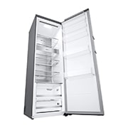 LG 386L Fritstående køleskab (Shiny Steel) - Energiklasse E, Door Cooling™, LINEARCooling™, FRESHBalancer™, Smart Diagnosis™ med Wi-Fi, GLE71PZCSZ