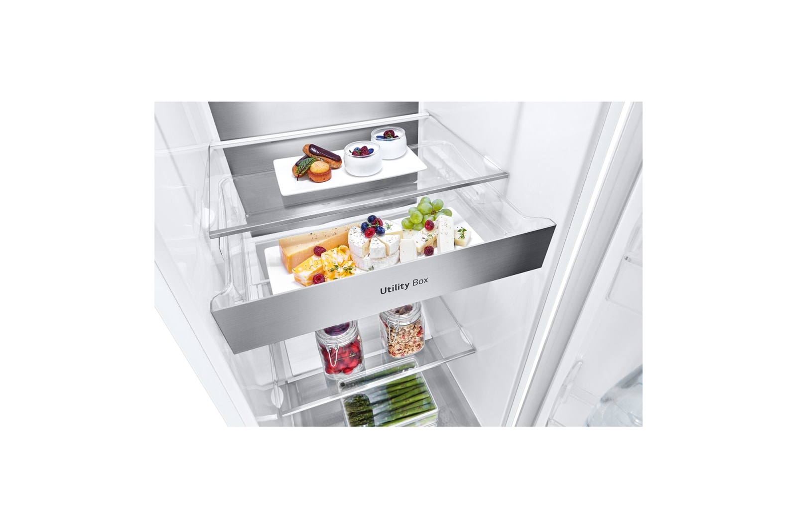 LG 386L Fritstående køleskab (Hvit) - Energiklasse E, Door Cooling™, LINEARCooling™, FRESHBalancer™, Smart Diagnosis™ med Wi-Fi, GLE71SWCSZ