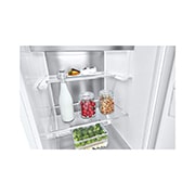 LG 386L Fritstående køleskab (Hvit) - Energiklasse E, Door Cooling™, LINEARCooling™, FRESHBalancer™, Smart Diagnosis™ med Wi-Fi, GLE71SWCSZ