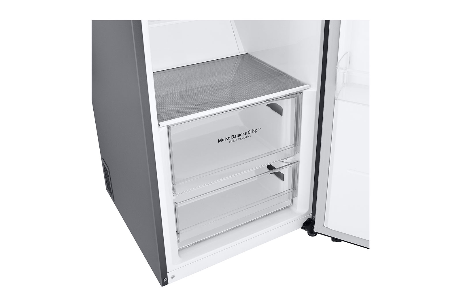 LG 386L Fritstående køleskab (Shiny Steel) - Energiklasse D, Door Cooling™, LINEARCooling™, Moist Balance Crisper™, GLT51PZGSF