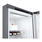 LG 386L Fritstående køleskab (Shiny Steel) - Energiklasse D, Door Cooling™, LINEARCooling™, Moist Balance Crisper™, GLT51PZGSF