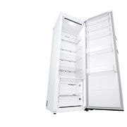 LG 386L Fritstående køleskab (Hvid) - Energiklasse E, DoorCooling™, LINEARCooling™, Moist Balance Crisper™, Smart Diagnosis™ med Wi-Fi, GLE51SWGSZ