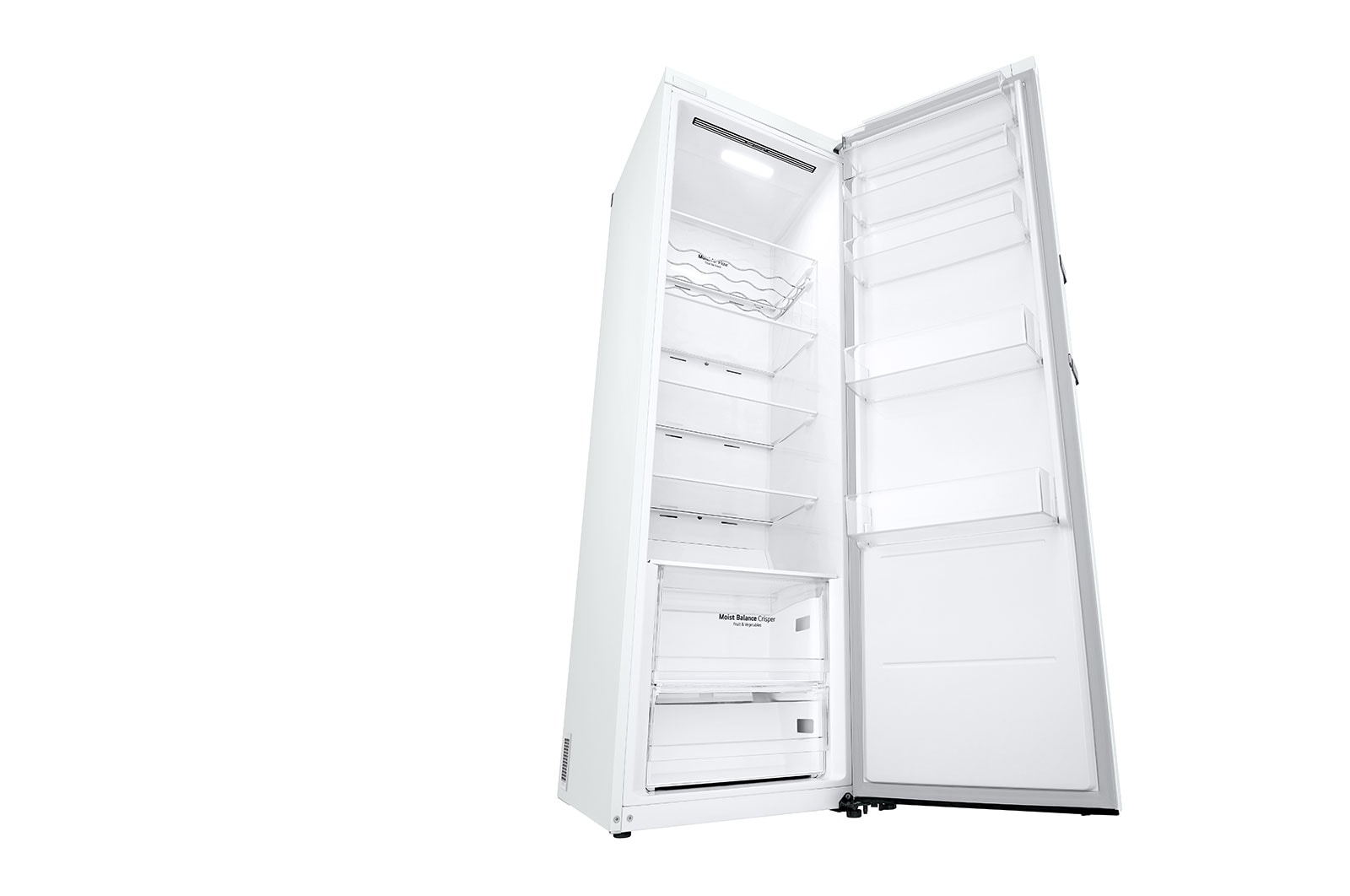 LG 386L Fritstående køleskab (Hvid) - Energiklasse E, DoorCooling™, LINEARCooling™, Moist Balance Crisper™, Smart Diagnosis™ med Wi-Fi, GLE51SWGSZ