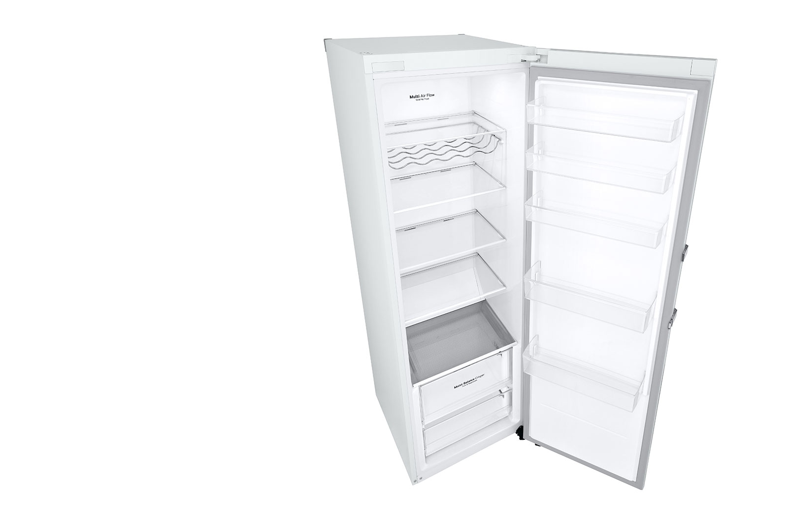 LG 386L Fritstående køleskab (Hvid) - Energiklasse E, DoorCooling™, LINEARCooling™, Moist Balance Crisper™, Smart Diagnosis™ med Wi-Fi, GLE51SWGSZ