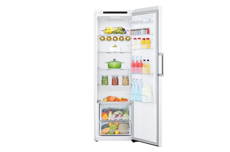 LG 386L Fritstående køleskab (Hvid) - Energiklasse E, Door Cooling™, LINEARCooling™, Moist Balance Crisper™, GLT51SWGSZ