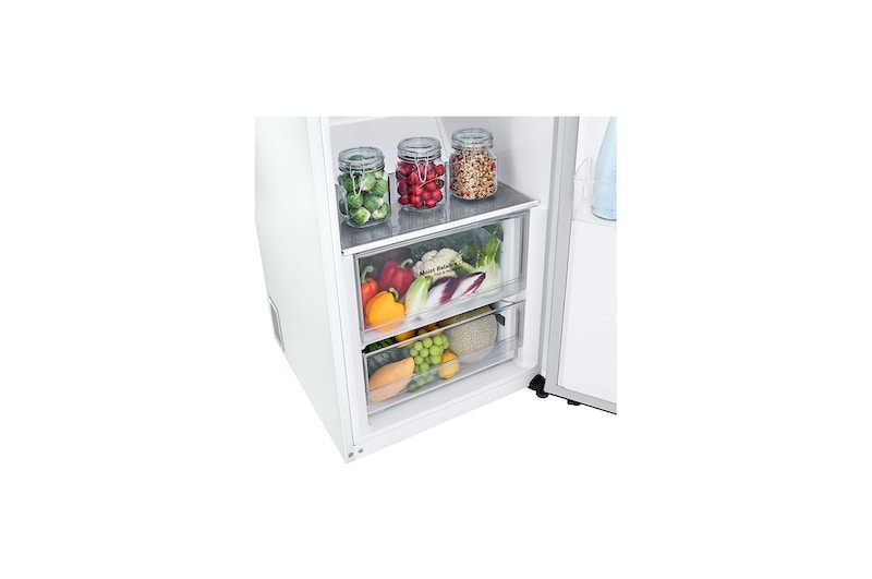 LG 386L Fritstående køleskab (Hvid) - Energiklasse E, Door Cooling™, LINEARCooling™, Moist Balance Crisper™, GLT51SWGSZ