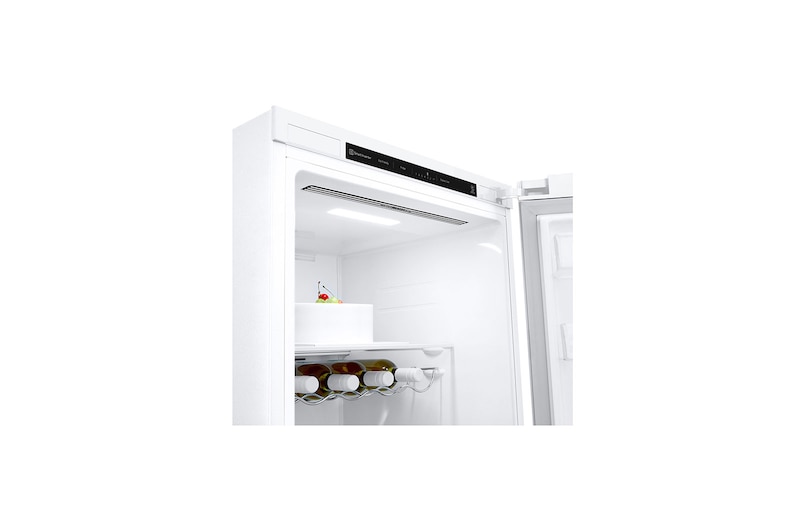 LG 386L Fritstående køleskab (Hvid) - Energiklasse E, Door Cooling™, LINEARCooling™, Moist Balance Crisper™, GLT51SWGSZ