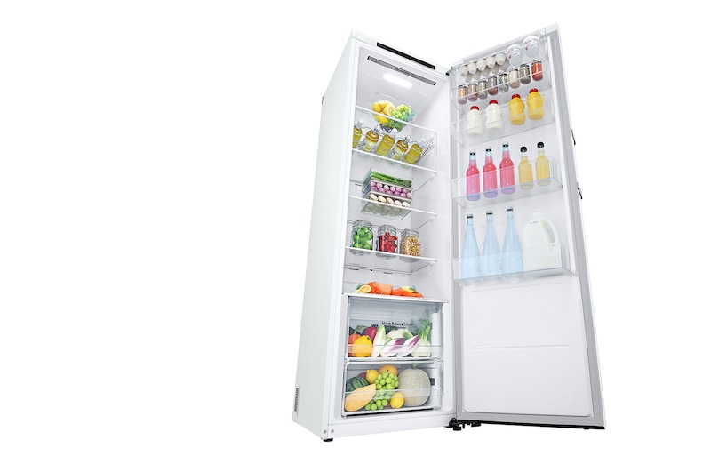 LG 386L Fritstående køleskab (Hvid) - Energiklasse E, Door Cooling™, LINEARCooling™, Moist Balance Crisper™, GLT51SWGSZ