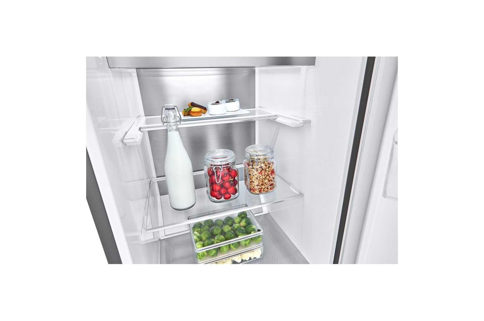 LG 386L Fritstående køleskab (Metal Sorbet) - Energiklasse E, Door Cooling™, LINEARCooling™, FRESHBalancer™, Smart Diagnosis™, GLT71MBCSZ