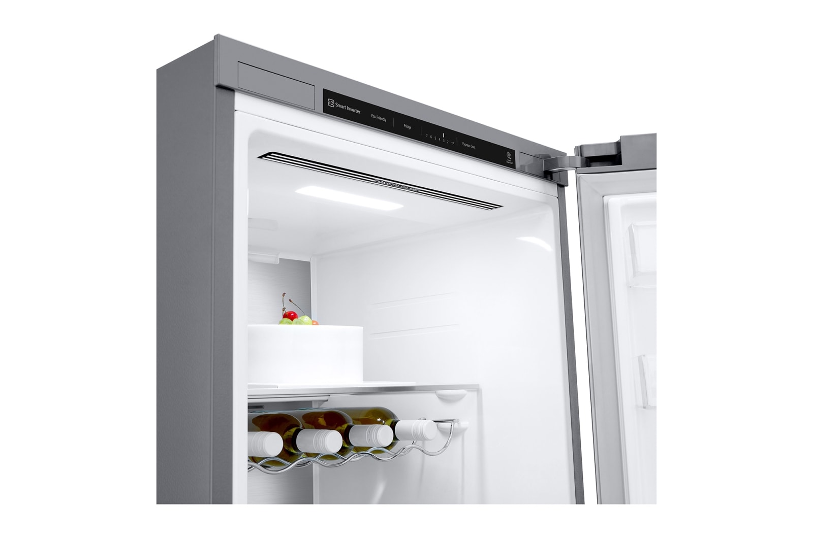 LG 386L Fritstående køleskab (Metal Sorbet) - Energiklasse E, Door Cooling™, LINEARCooling™, FRESHBalancer™, Smart Diagnosis™, GLT71MBCSZ