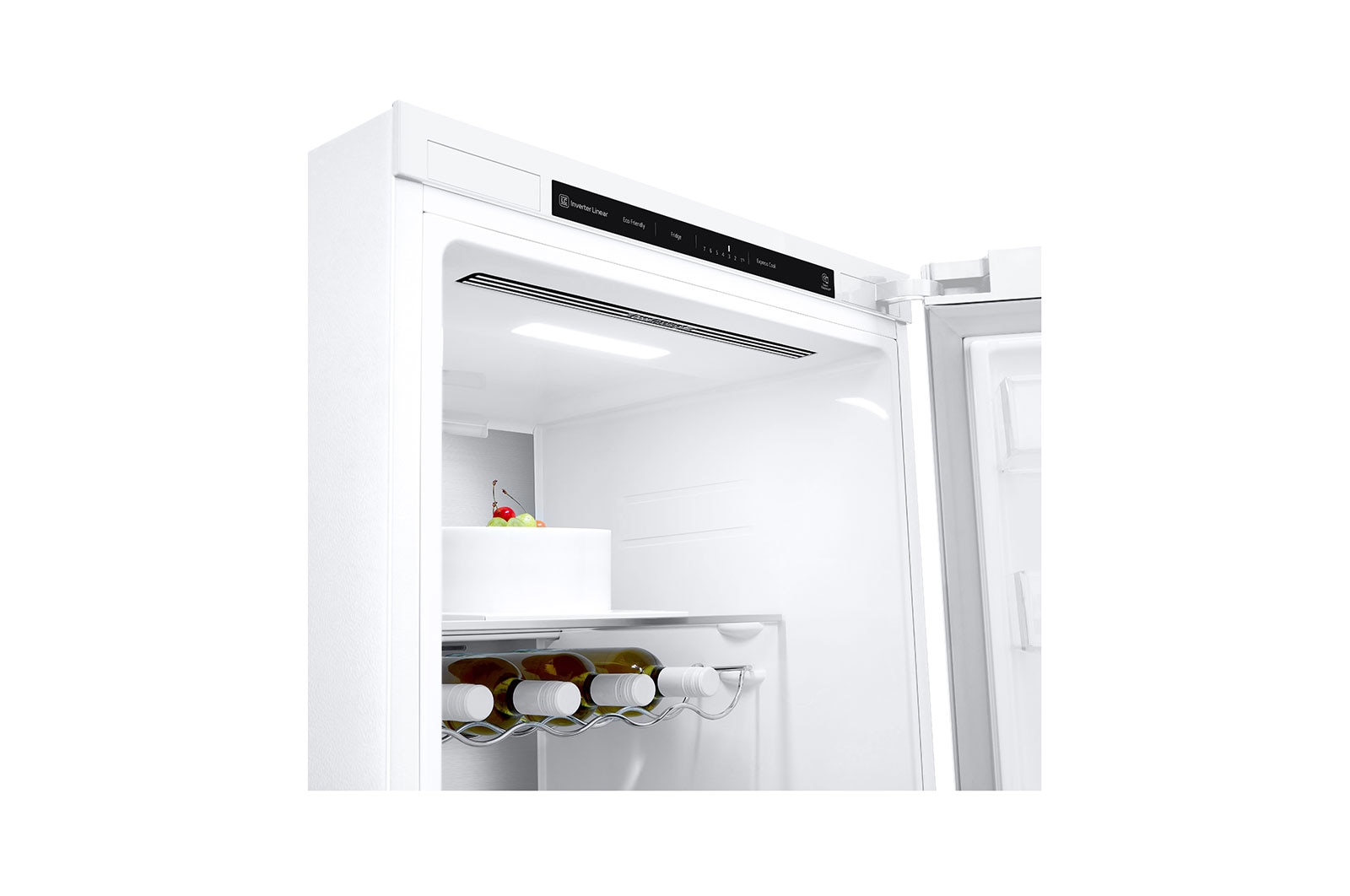 LG 386L Fritstående køleskab (Hvid) - Energiklasse D, Door Cooling™, LINEARCooling™, FRESHBalancer™, Smart Diagnosis™ , GLT71SWCSF