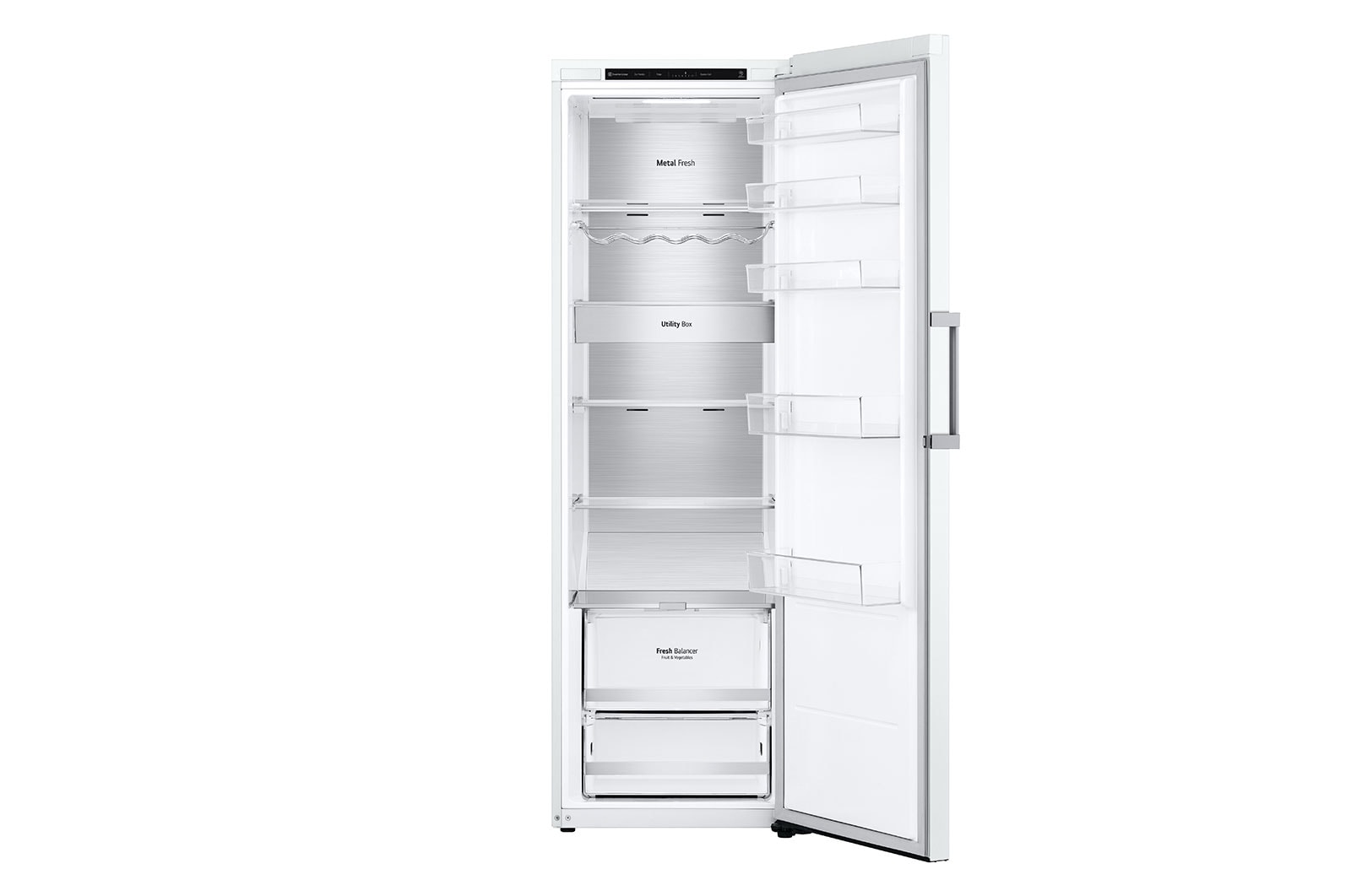 LG 386L Fritstående køleskab (Hvid) - Energiklasse C, DoorCooling™, LINEARCooling™, FRESHBalancer™, Smart Diagnosis™ , GLT71SWCSX