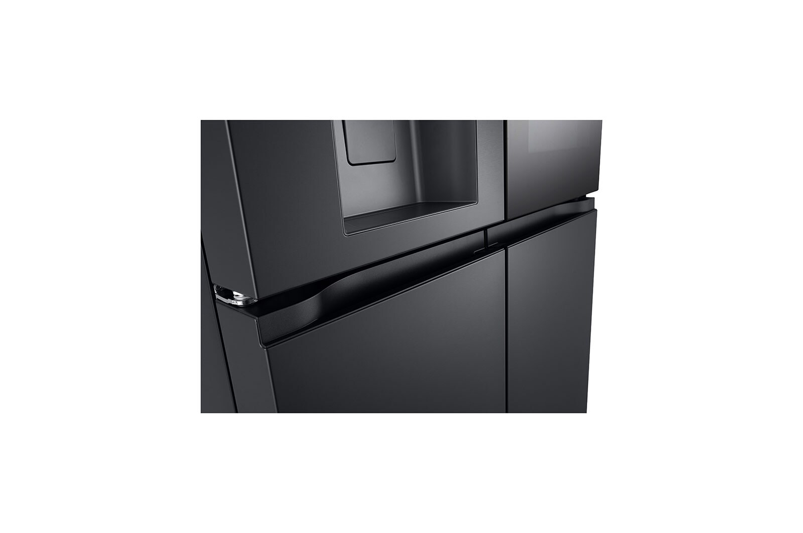 LG 638L InstaView French Door (Essence Black) - Energiklasse E, Vand-/isdispenser med vandtilkobling, Smart Diagnosis™ med Wi-Fi, GMG960EVJE