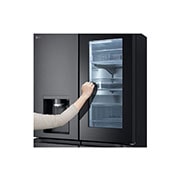 LG 638L InstaView French Door (Essence Black) - Energiklasse E, Vand-/isdispenser med vandtilkobling, Smart Diagnosis™ med Wi-Fi, GMG960EVJE