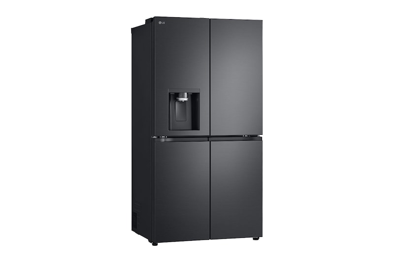 LG 641L French Door Side-by-Side (Essence Black) - Energiklasse E, Vann/isdispenser med vanntilkobling, Smart Diagnosis™ med Wi-Fi, GML960EVBE