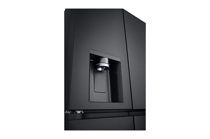 LG 641L French Door Side-by-Side (Essence Black) - Energiklasse E, Vann/isdispenser med vanntilkobling, Smart Diagnosis™ med Wi-Fi, GML960EVBE