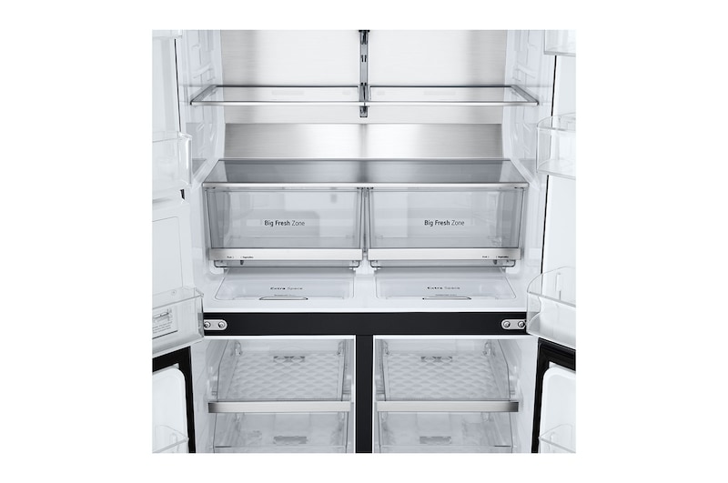 LG 641L French Door Side-by-Side (Essence Black) - Energiklasse E, Vann/isdispenser med vanntilkobling, Smart Diagnosis™ med Wi-Fi, GML960EVBE