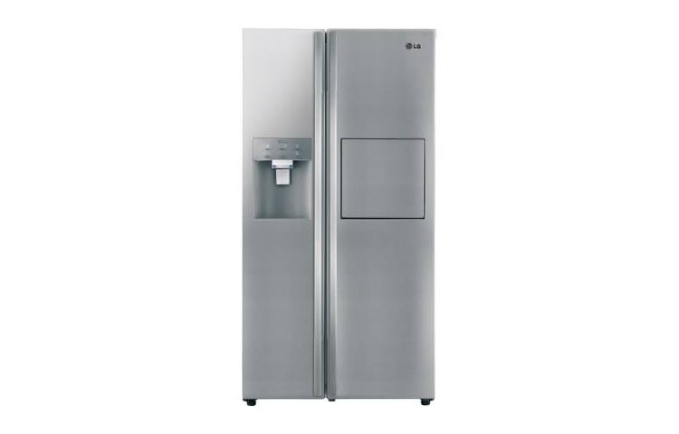 LG Afrimningsfrit side-by-side-skab i med Non Plumbing isdispenser (508 L), GS9166AVLZ