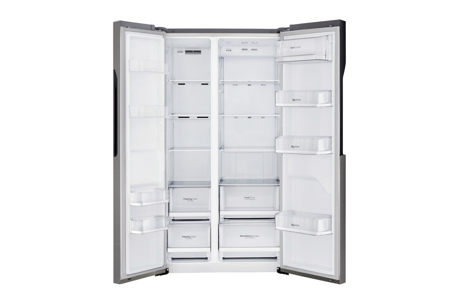 LG 626L Side by Side (Mørkegrå) - Energiklasse F og Smart Diagnosis™ med Wi-Fi, GSB360BASZ