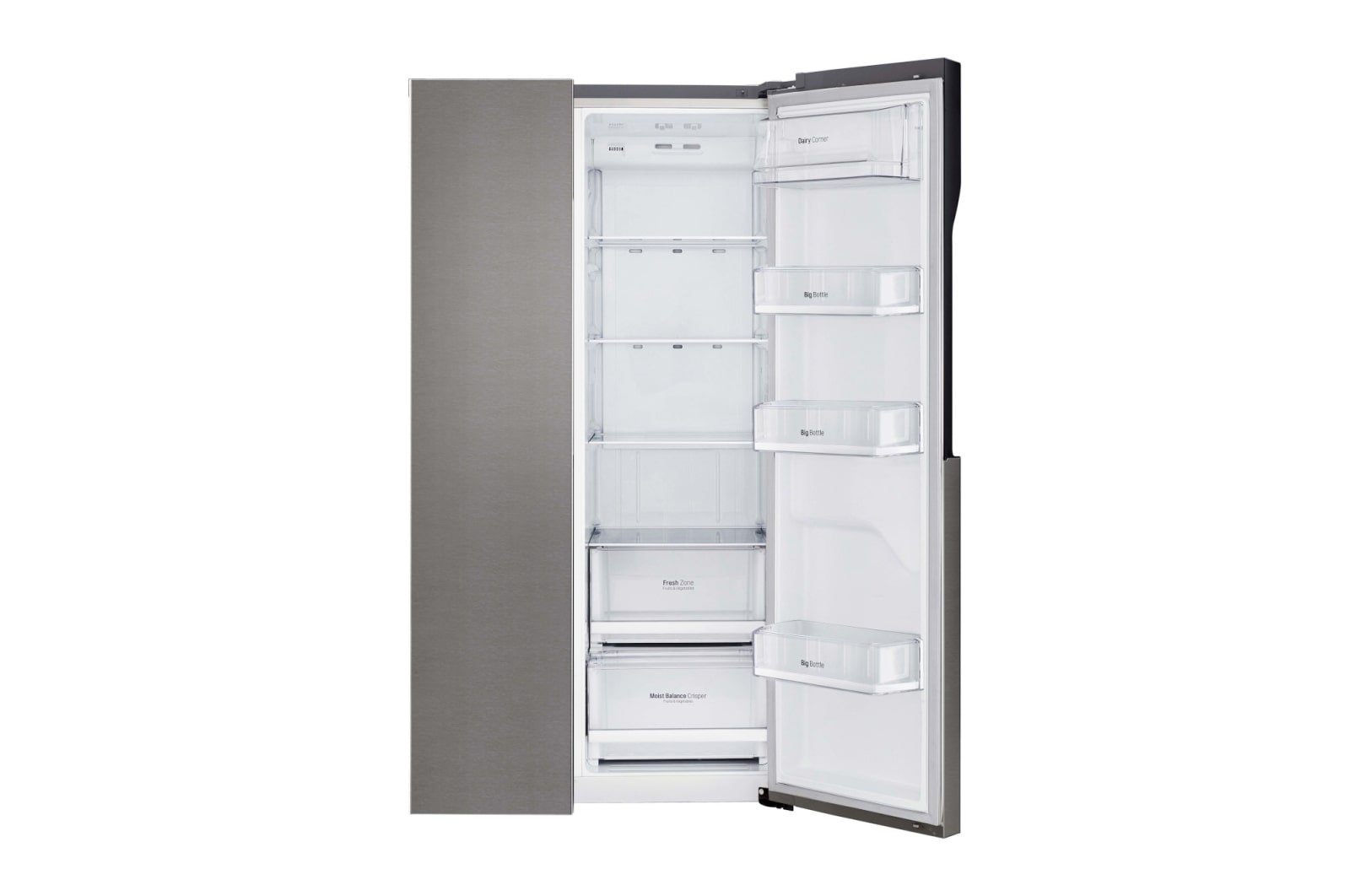 LG 626L Side by Side (Mørkegrå) - Energiklasse F og Smart Diagnosis™ med Wi-Fi, GSB360BASZ
