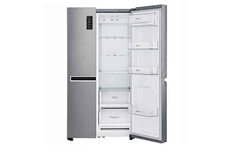 LG 642L Side by Side (Shiny Steel) - Energiklasse F og Smart Diagnosis™ med Wi-Fi, GSB760PZXV