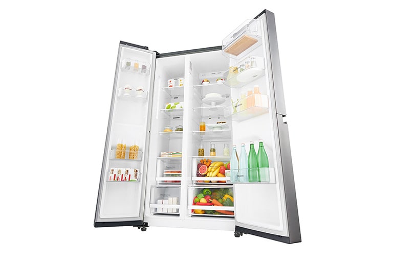 LG 642L Side by Side (Shiny Steel) - Energiklasse F og Smart Diagnosis™ med Wi-Fi, GSB760PZXV