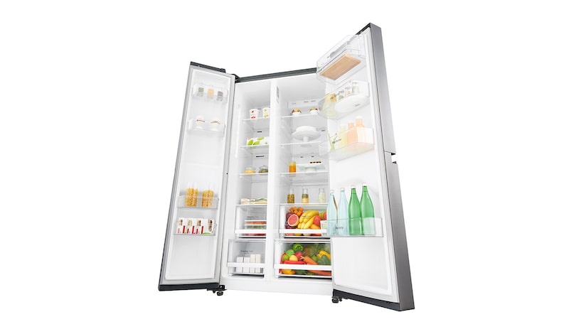 LG 642L Side by Side (Shiny Steel) - Energiklasse F og Smart Diagnosis™ med Wi-Fi, GSB760PZXV