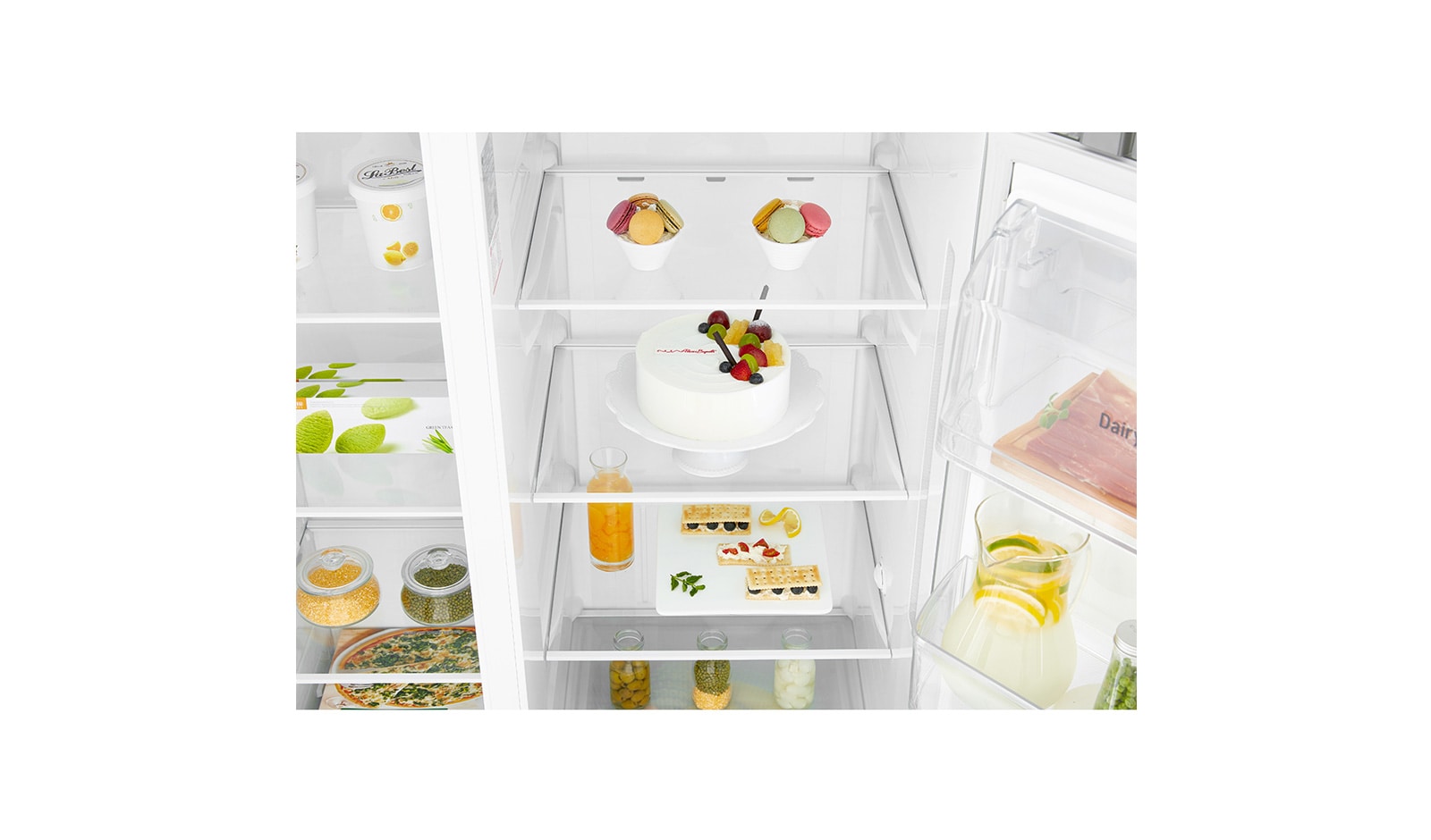 LG 642L Side by Side (Shiny Steel) - Energiklasse F og Smart Diagnosis™ med Wi-Fi, GSB760PZXV