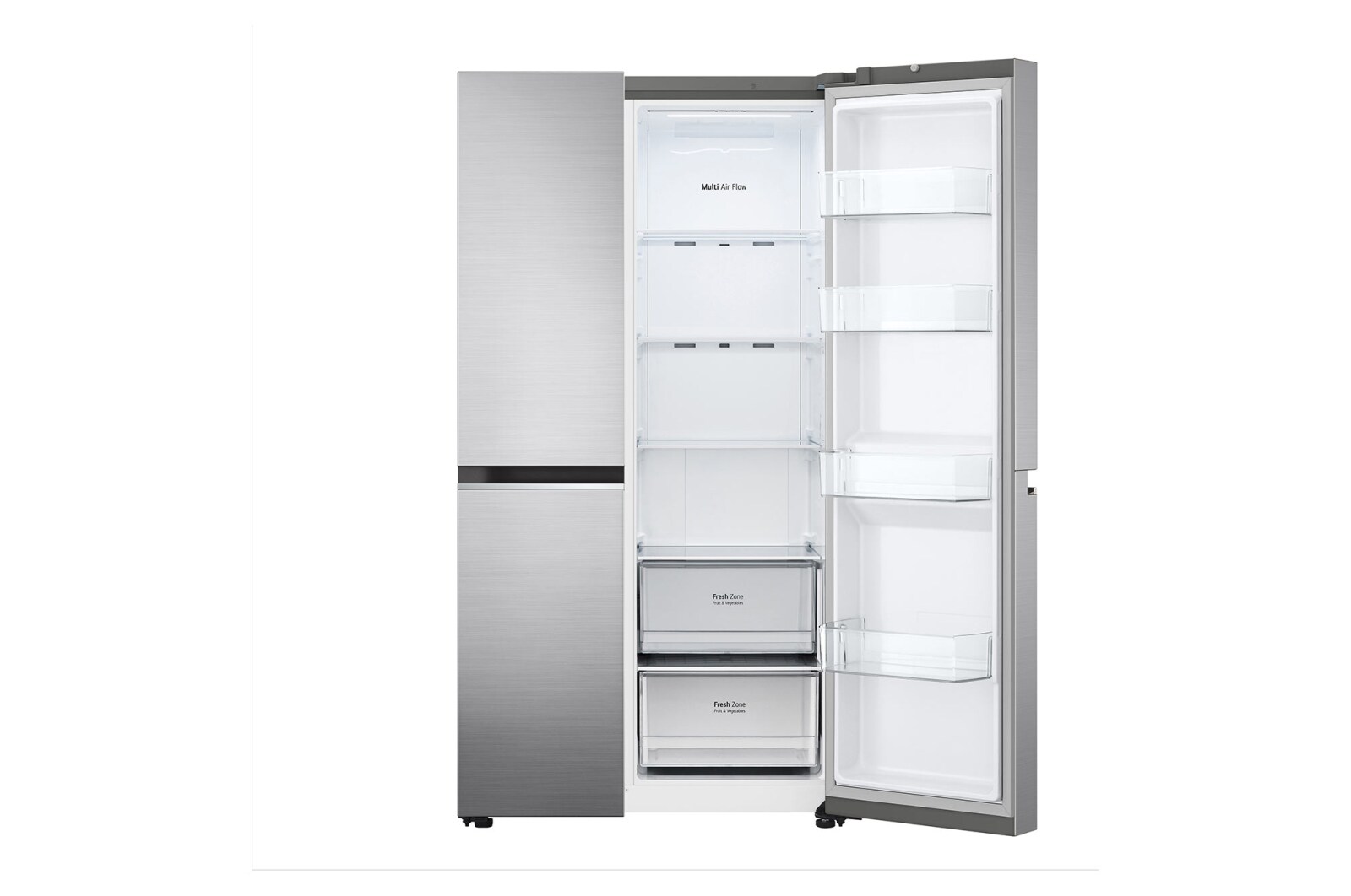LG 662L Side by Side (Prime Silver), Energiklasse E , Smart Diagnosis™, GSBC40PYPE