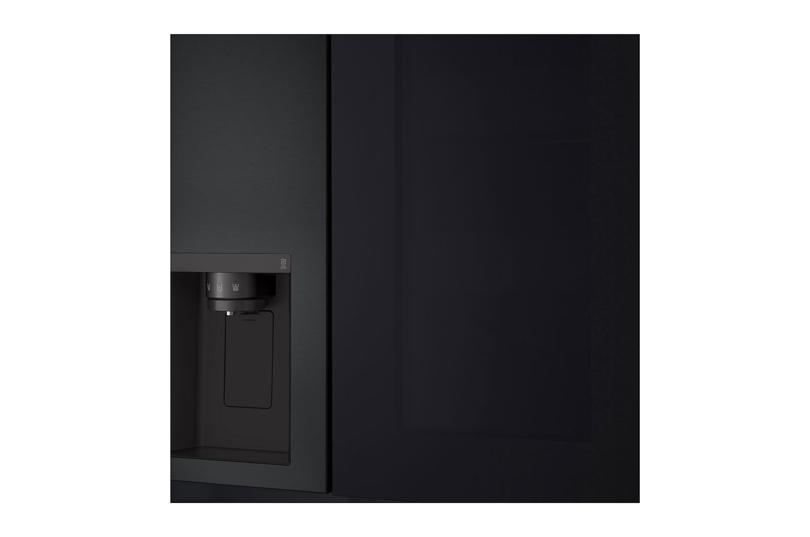 LG 635L InstaView™ Side by Side (Matte Black), Energiklasse E, Vand-/isdispenser med vandtilkobling, Smart Diagnosis™ med Wi-Fi, GSGV80EPLL