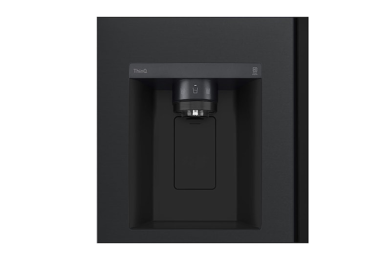 LG 635L InstaView™ Side by Side (Matte Black), Energiklasse E, Vand-/isdispenser med vandtilkobling, Smart Diagnosis™ med Wi-Fi, GSGV80EPLL