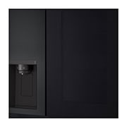 LG 635L InstaView™ Side by Side (Matte Black), Energiklasse E, Vand-/isdispenser med vandtilkobling, Smart Diagnosis™ med Wi-Fi, GSGV80EPLL