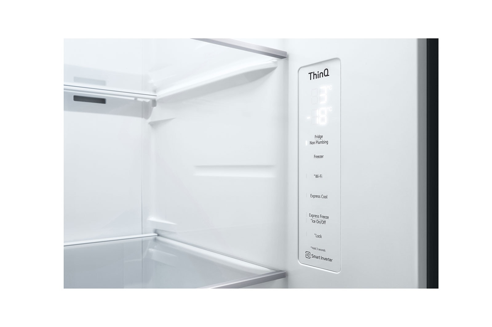 LG 635L InstaView™ Side by Side (Prime Silver), Energiklasse E, Vand-/isdispenser uden vandtilkobling, Smart Diagnosis™ med Wi-Fi, GSGV81PYLL