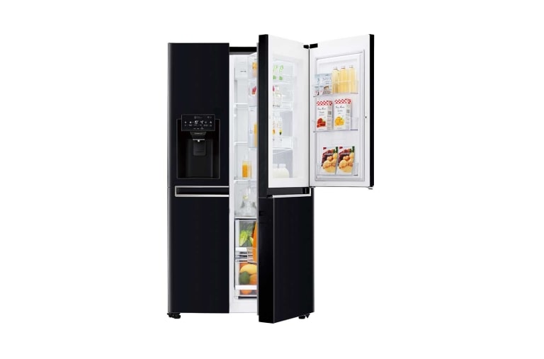 LG 625L Side by Side (Black) Energiklasse F, Vand-/isdispenser med vandtilkobling, Smart Diagnosis™ med Wi-Fi, GSJ760WBXV