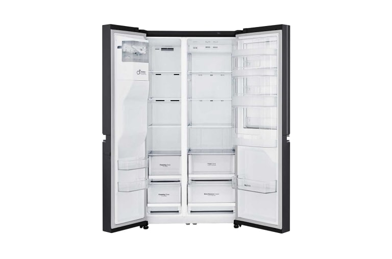 LG 625L Side by Side (Black) Energiklasse F, Vand-/isdispenser med vandtilkobling, Smart Diagnosis™ med Wi-Fi, GSJ760WBXV