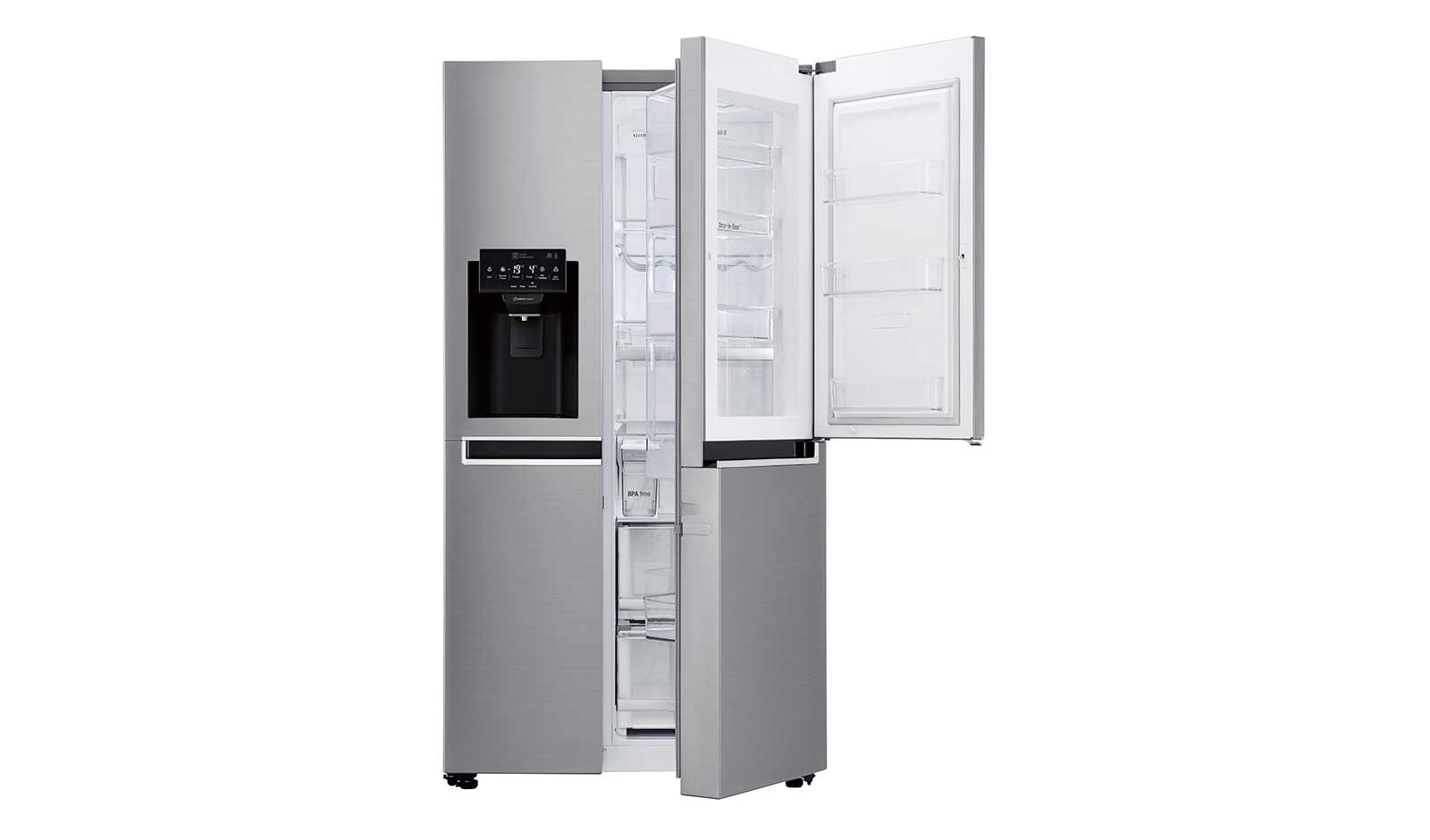 LG 625L Door in Door™ Side by Side (Shiny Steel) Energiklasse F Non Plumbing, Smart Diagnosis™ med wifi, GSJ761PZTZ