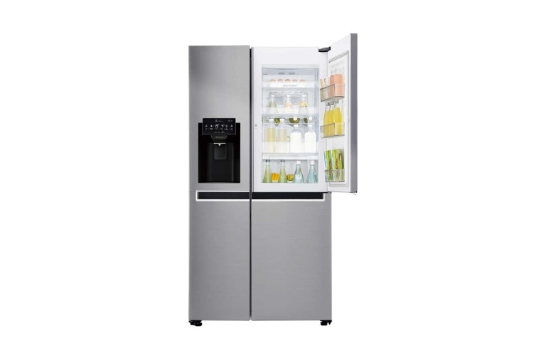 LG 625L Door in Door™ Side by Side (Shiny Steel) Energiklasse F Non Plumbing, Smart Diagnosis™ med wifi, GSJ761PZTZ