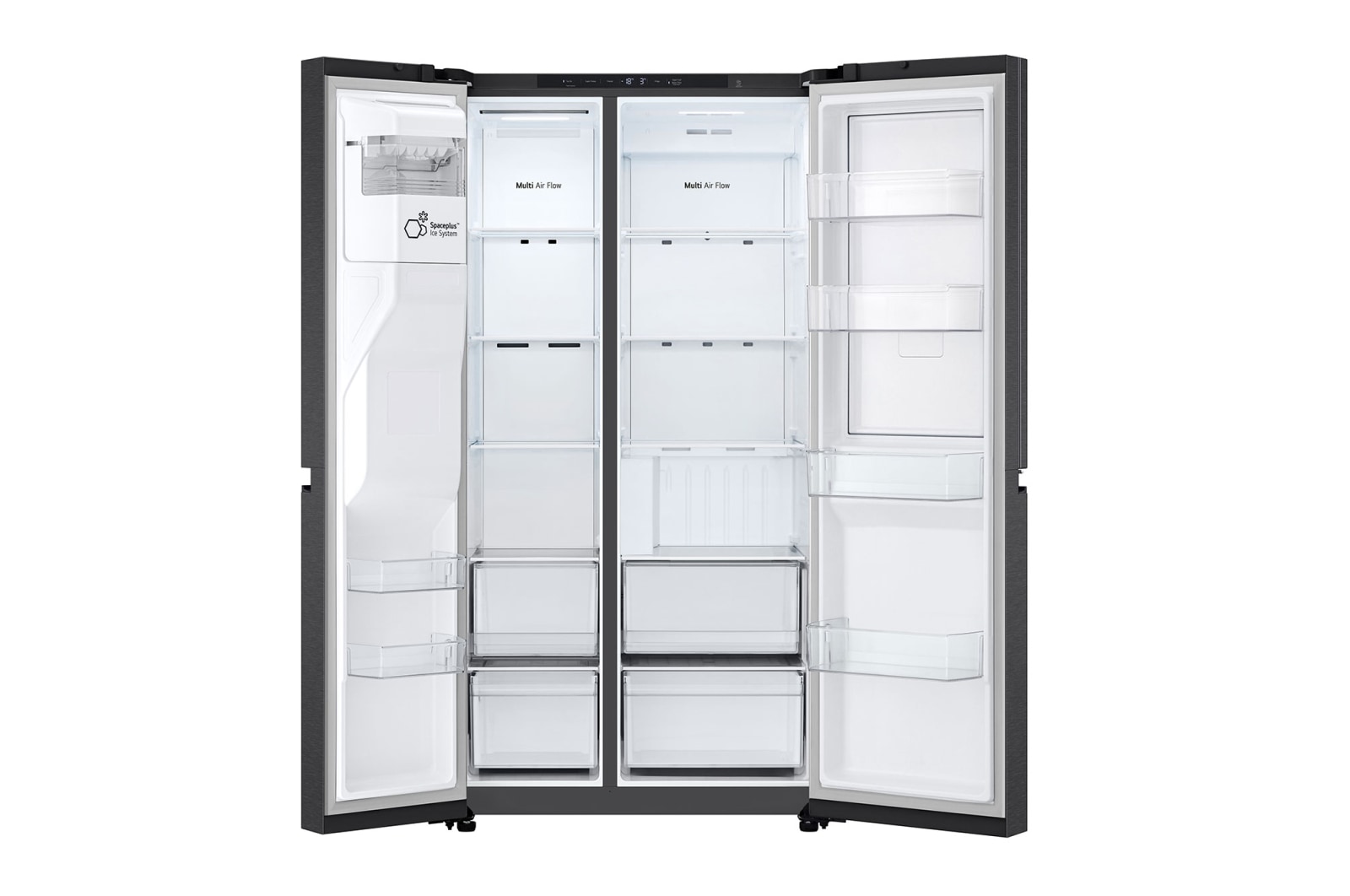 LG 638L Door in Door™ Side by Side (Matte Black), Energiklasse E, Vand-/isdispenser med vandtilkobling, Smart Diagnosis™ , GSJC40EPPE