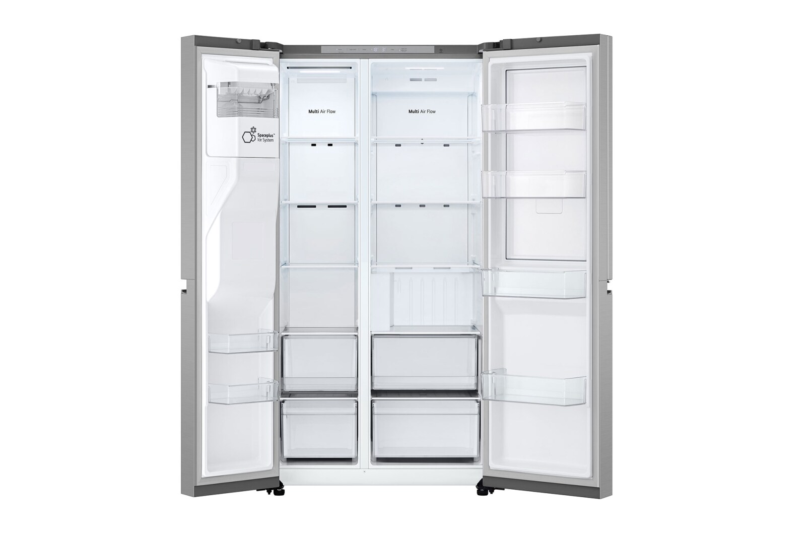 LG 638L Door in Door™ Side by Side (Prime Silver), Energiklasse E, Vand-/isdispenser med vandtilkobling, Smart Diagnosis™ , GSJC40PYPE