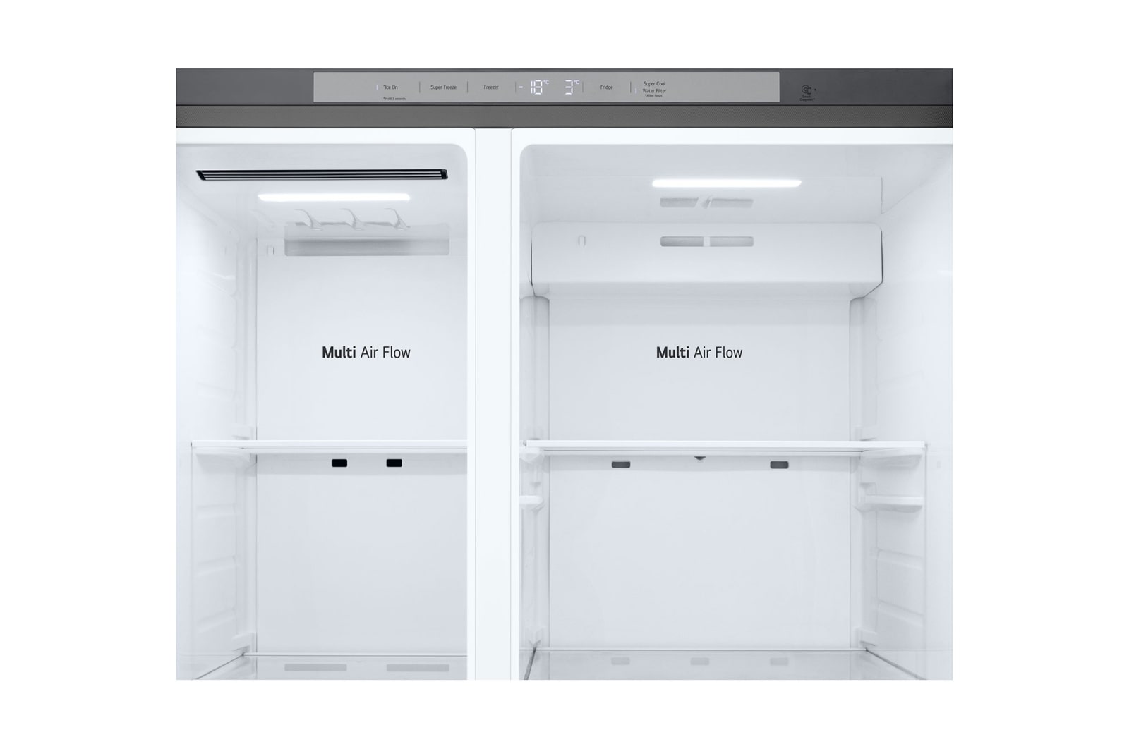 LG 638L Door in Door™ Side by Side (Prime Silver), Energiklasse E, Vand-/isdispenser med vandtilkobling, Smart Diagnosis™ , GSJC40PYPE