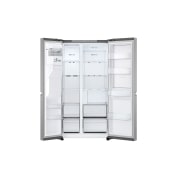 LG 638L Door in Door™ Side by Side (Prime Silver), Energiklasse E, Vand-/isdispenser med vandtilkobling, Smart Diagnosis™ , GSJC40PYPE