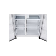 LG 638L Door in Door™ Side by Side (Prime Silver), Energiklasse E, Vand-/isdispenser med vandtilkobling, Smart Diagnosis™ , GSJC40PYPE