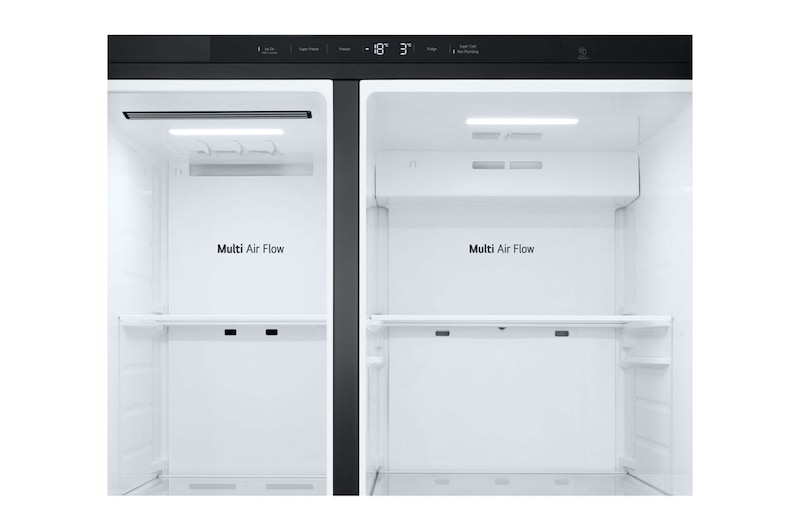 LG 641L Door in Door™ Side by Side (Matte Black), Energiklasse E, Vand-/isdispenser uden vandtilkobling, Smart Diagnosis™ , GSJC41EPPE