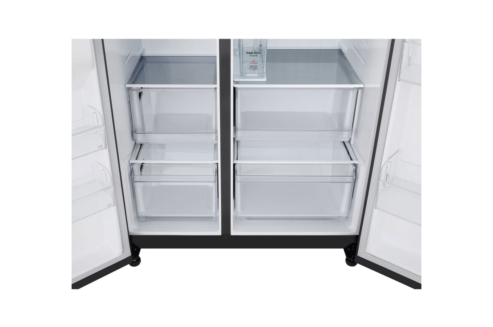 LG 641L Door in Door™ Side by Side (Matte Black), Energiklasse E, Vand-/isdispenser uden vandtilkobling, Smart Diagnosis™ , GSJC41EPPE