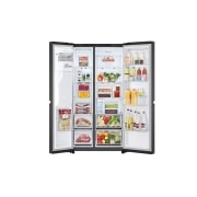LG 641L Door in Door™ Side by Side (Matte Black), Energiklasse E, Vand-/isdispenser uden vandtilkobling, Smart Diagnosis™ , GSJC41EPPE
